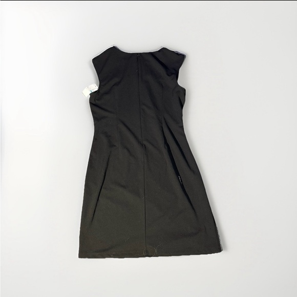 SLNY Black Sleeveless Lace Embellished Midi Dress Sz 16 NWT - Picture 3 of 6